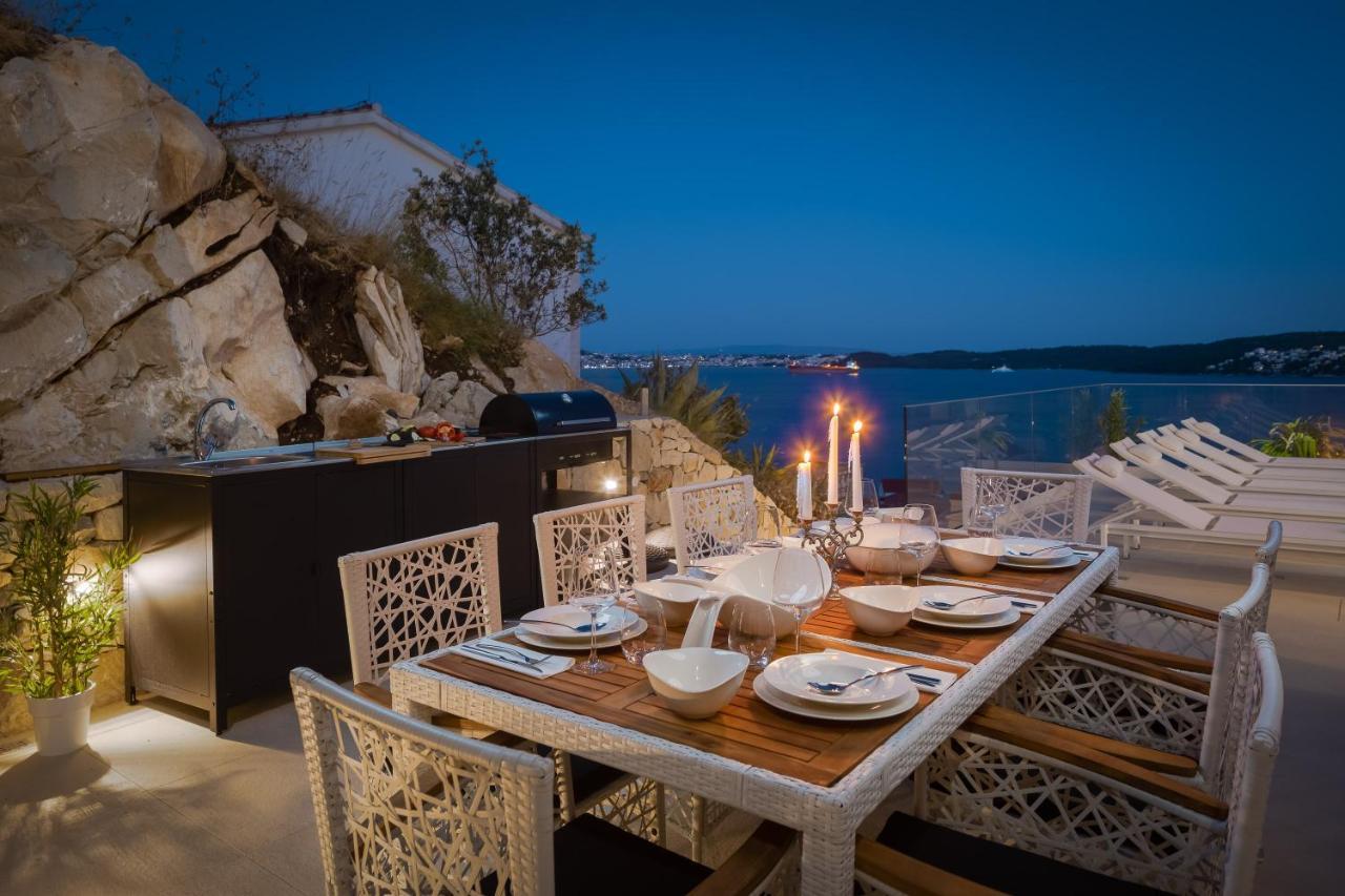 Villa Adria View With Heated Pool I Trogir Bagian luar foto