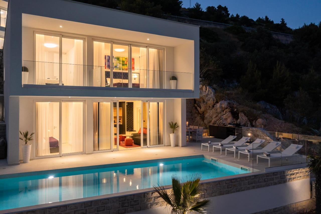 Villa Adria View With Heated Pool I Trogir Bagian luar foto