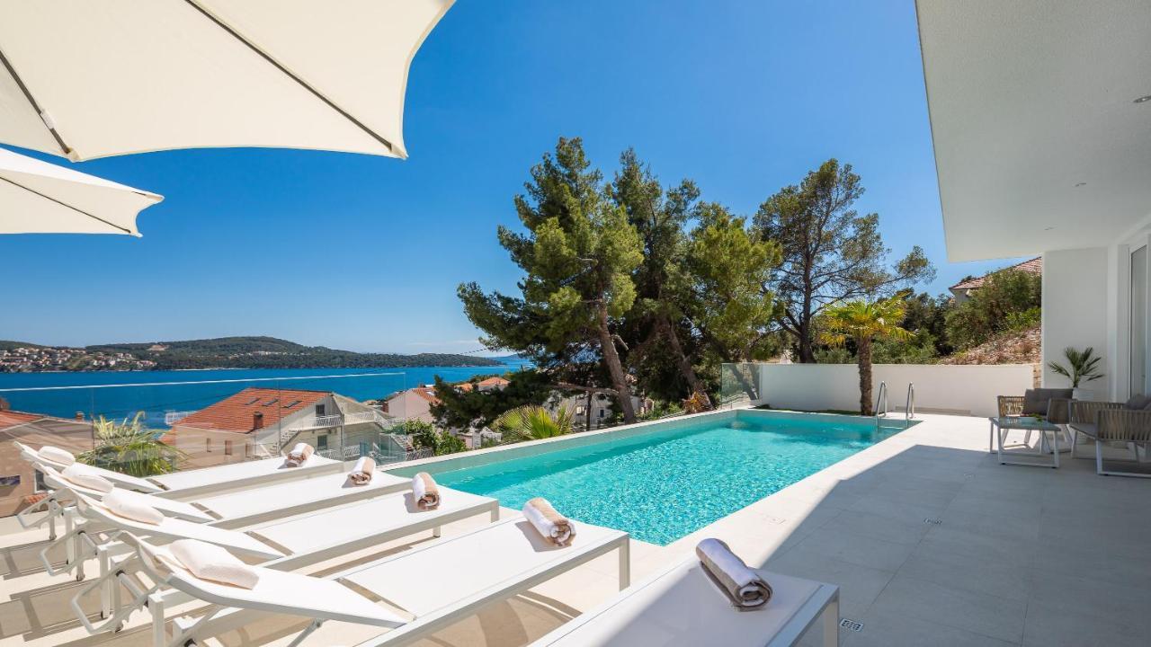 Villa Adria View With Heated Pool I Trogir Bagian luar foto