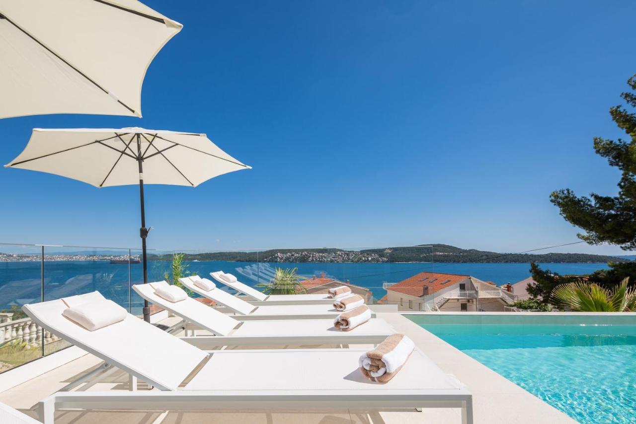 Villa Adria View With Heated Pool I Trogir Bagian luar foto