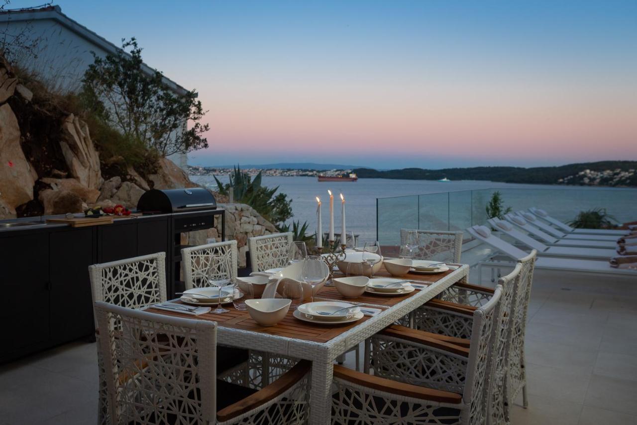 Villa Adria View With Heated Pool I Trogir Bagian luar foto
