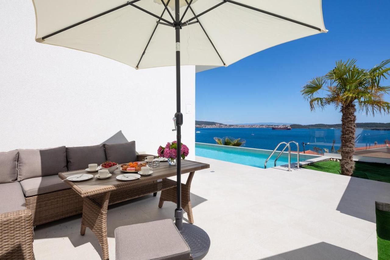 Villa Adria View With Heated Pool I Trogir Bagian luar foto