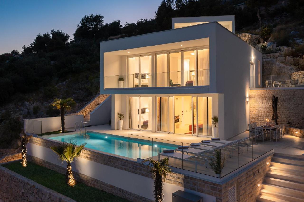 Villa Adria View With Heated Pool I Trogir Bagian luar foto