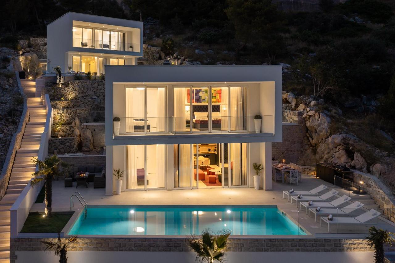 Villa Adria View With Heated Pool I Trogir Bagian luar foto