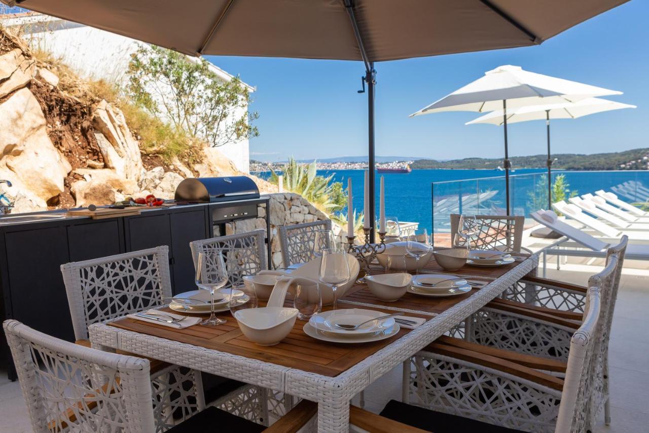 Villa Adria View With Heated Pool I Trogir Bagian luar foto